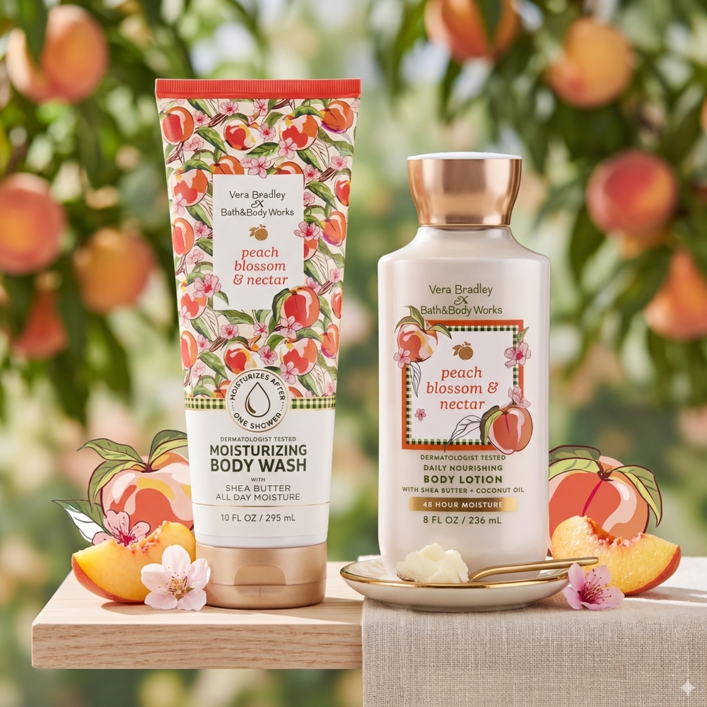 Peach Blossom & Nectar Moisturizing Body Wash and Lotion